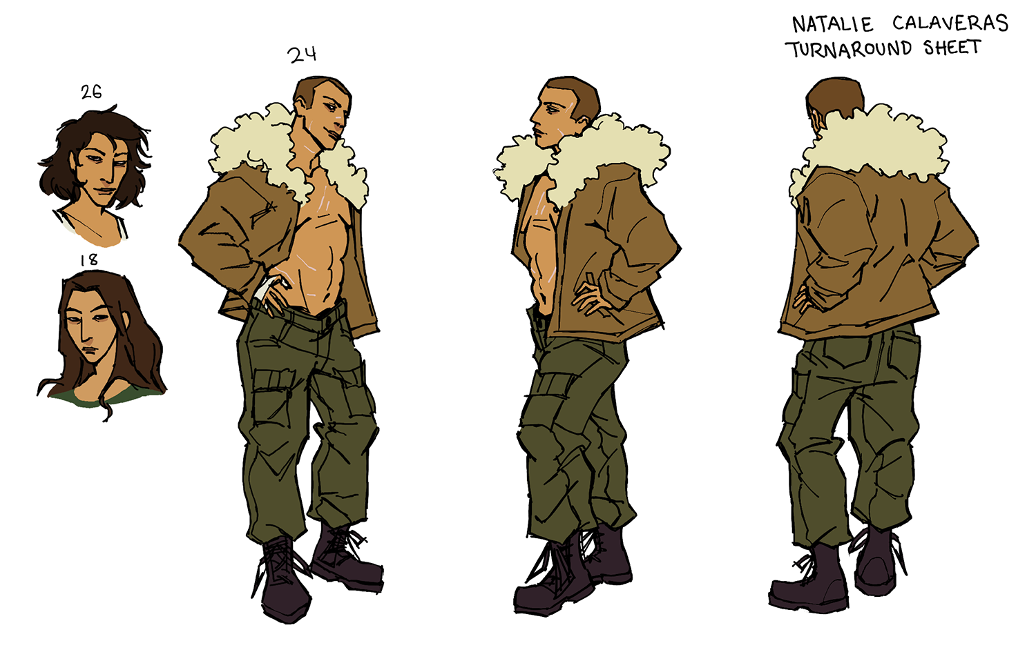 turnaround sheet of natalie